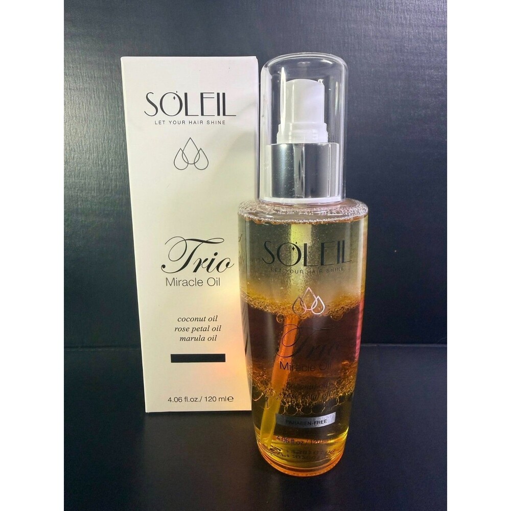 Soleil Trio Miracle Oil Coconut, Rose Petal & Marula Paraben-Free 4.06 fl oz